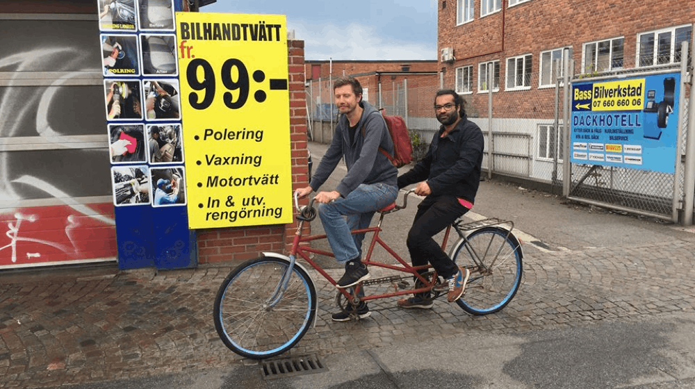 Ali & Tim on a tandem